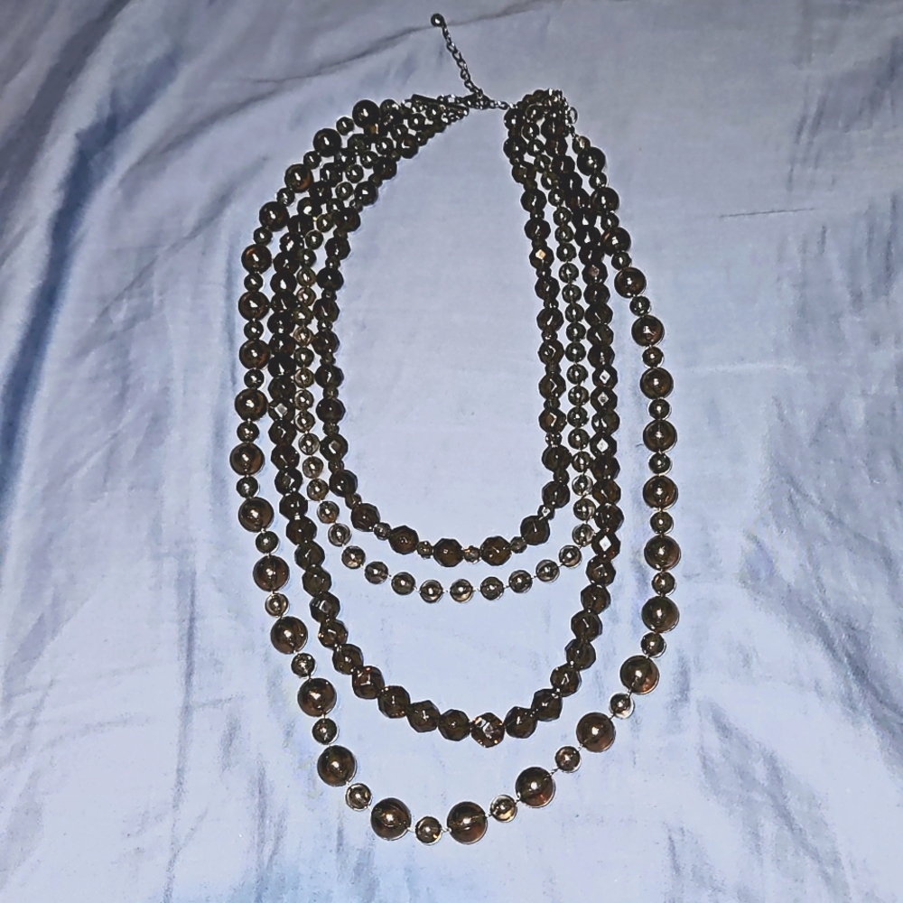 4 layered vintage necklace